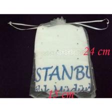 Bursa Hatırası 100 Adet Tül  Kese 15X24CM Organze Kese 30X50 Havlu Için (Havlu Dahil Değildir)