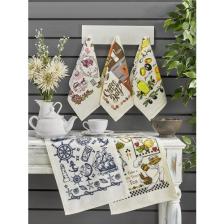 Casnack Nora 5 Adet Baskılı Zeytin Mutfak Havlusu  Seti 30X50