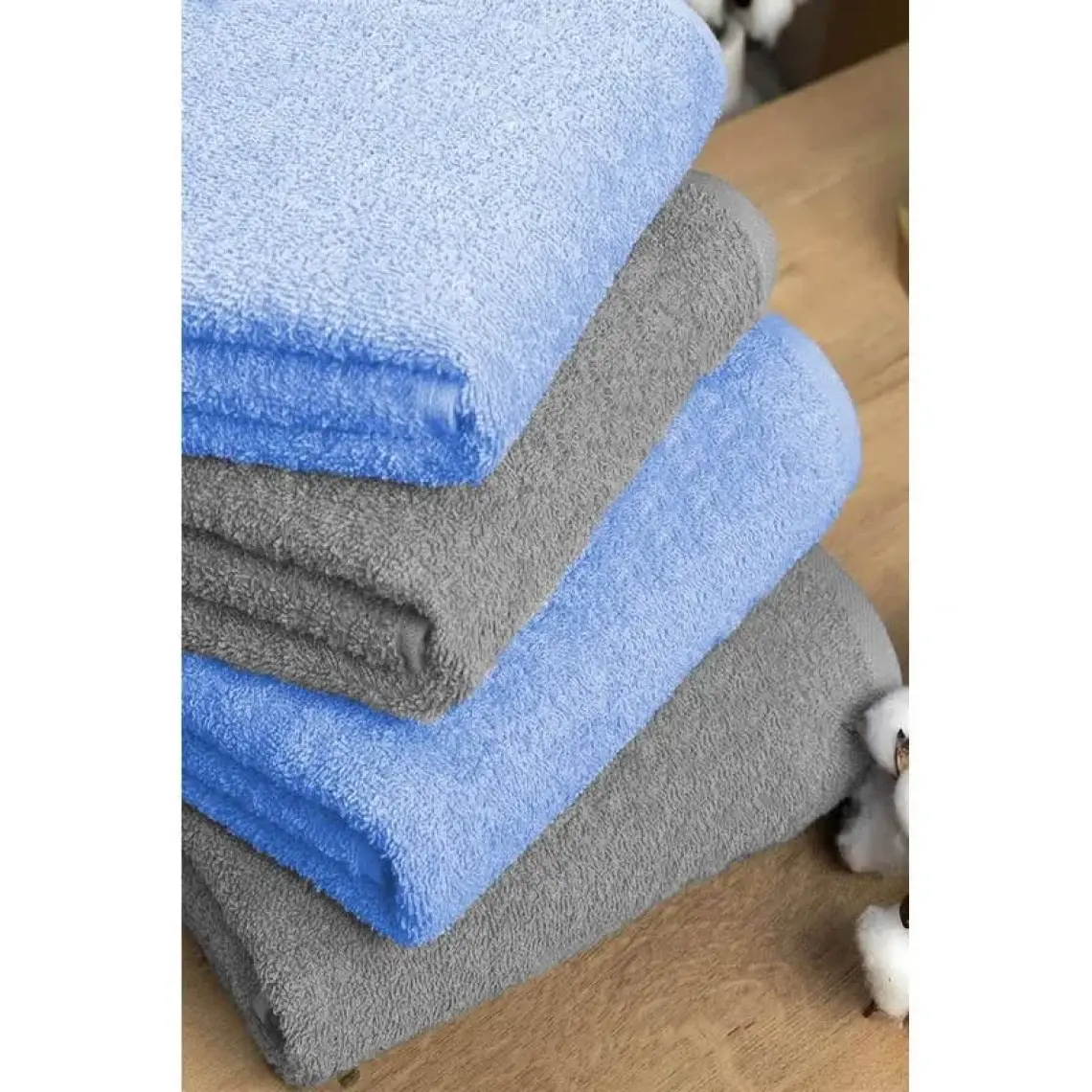 Mira Home 4 Lü Banyo Havlusu Takımı Soft Büyük Havlulu Pamuklu Havlu Seti 90X150 cm Gri