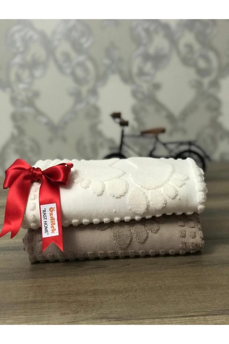 Banyo Ayak Havlusu 2li - Krem - Bej