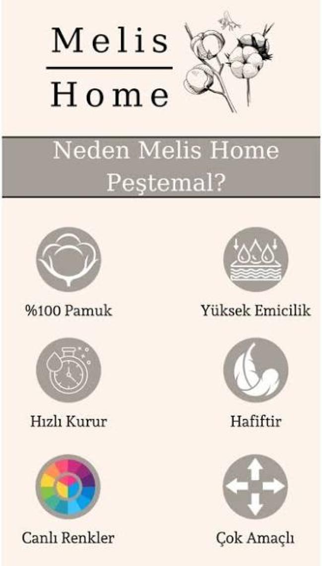 Melis Home Peştemal Banyo Havlusu Plaj Havlusu Pamuk Zebra