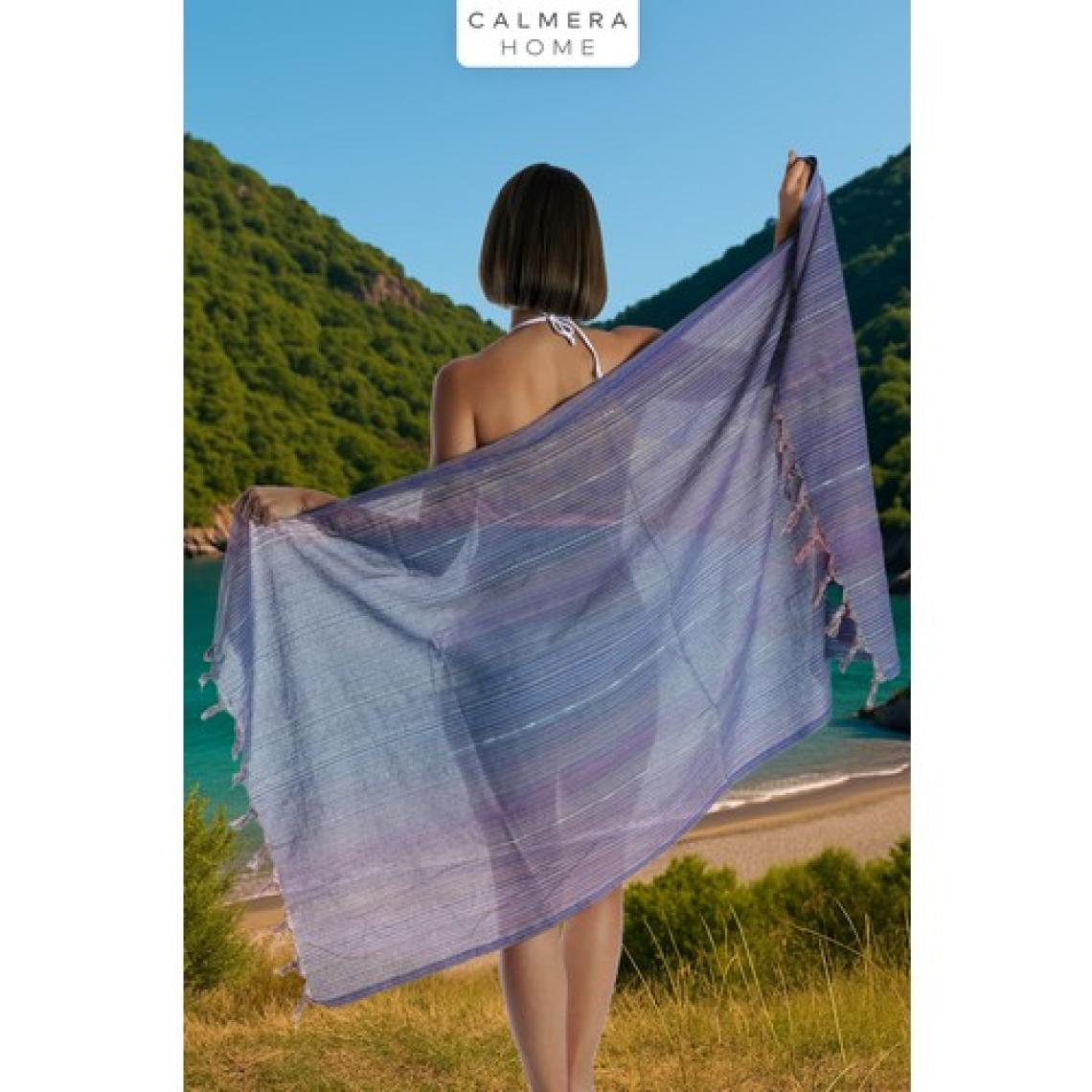 Calmera Home Etnika Peştemal | Ince - Renkli Saçaklı | Plaj Pareo, Deniz, Havuz, Yoga, Pilates Havlusu - Mavi