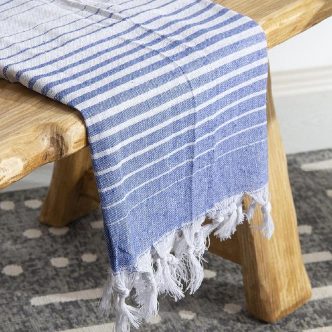 Homedius Pamuklu Peştamal Alagra Mavi 2’li Set
