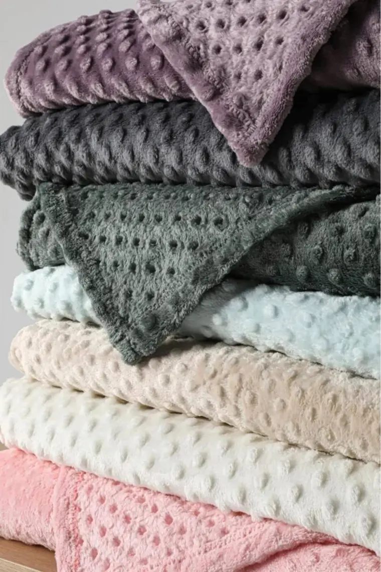 Merinos Pearl Tomurcuk Battaniye Sky Mavi Çift Kişilik