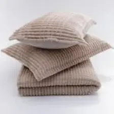 Merinos Modern Line 3 Parça Battaniye Set Bej Çk.