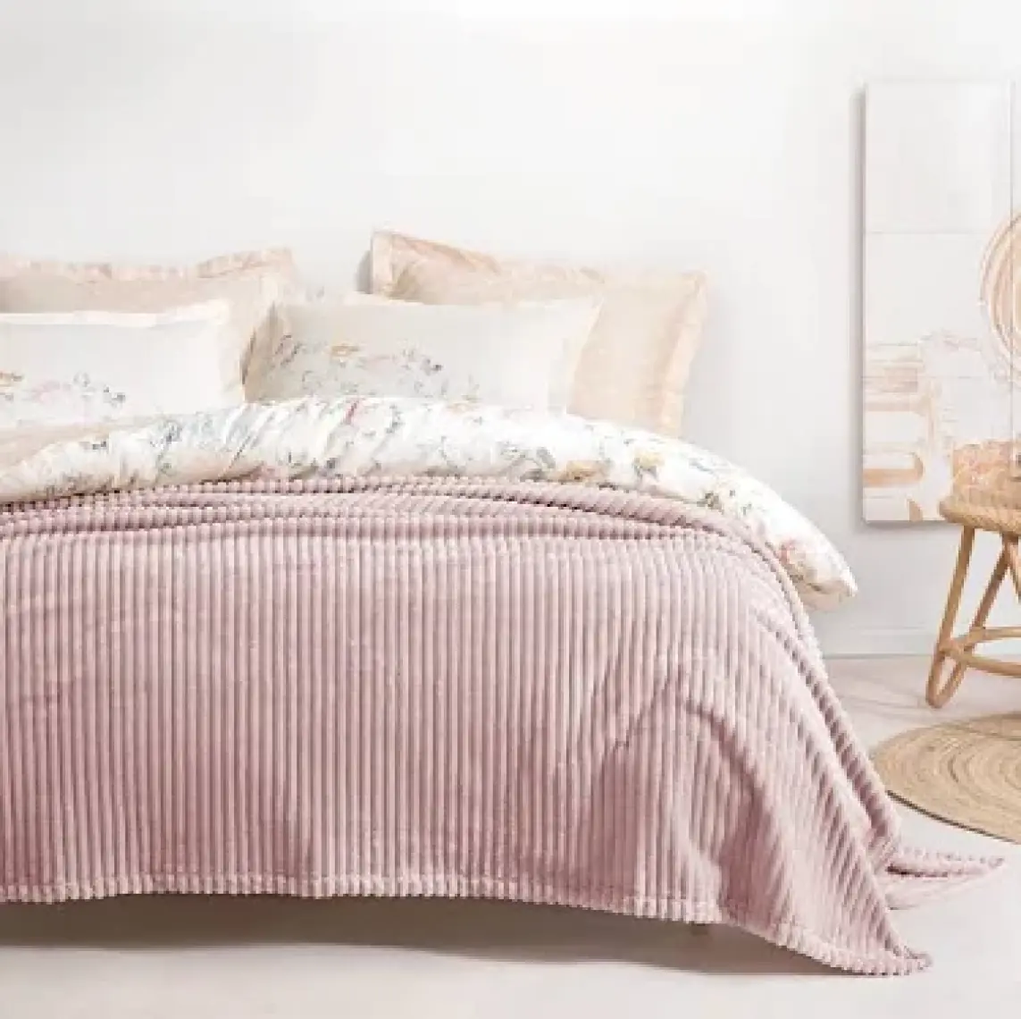 Yataş Bedding Holly Wellsoft Battaniye Çift Kişilik - Ekru