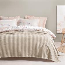 Yataş Bedding Holly Wellsoft Çift Kişilik Battaniye Ekru