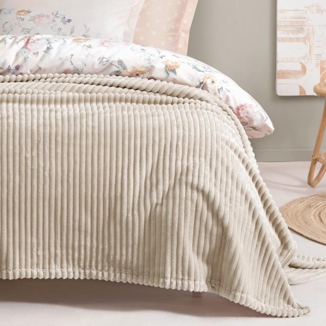 Yataş Bedding Holly Wellsoft Çift Kişilik Battaniye Ekru