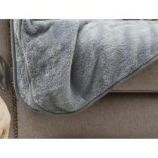 Mulberry Wellsoft Battaniye, Televizyon Battaniyesi, Peluş, Polar Battaniye, Çift Kişilik 220 x 230 cm -Gri