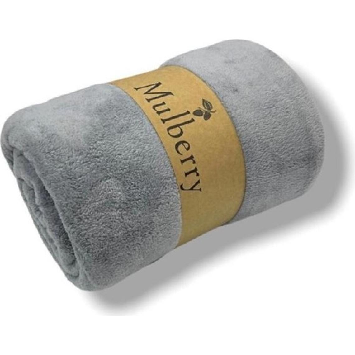Mulberry Wellsoft Battaniye Televizyon Battaniyesi Peluş Polar Battaniye Tek Kişilik 170x230-GRI