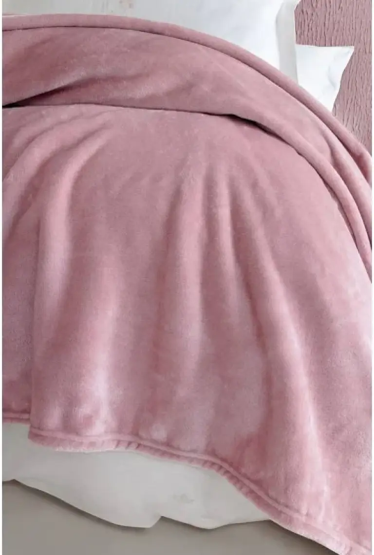 Yataş Bedding Olenna Çift Kişilik Wellsoft Battaniye - Pudra