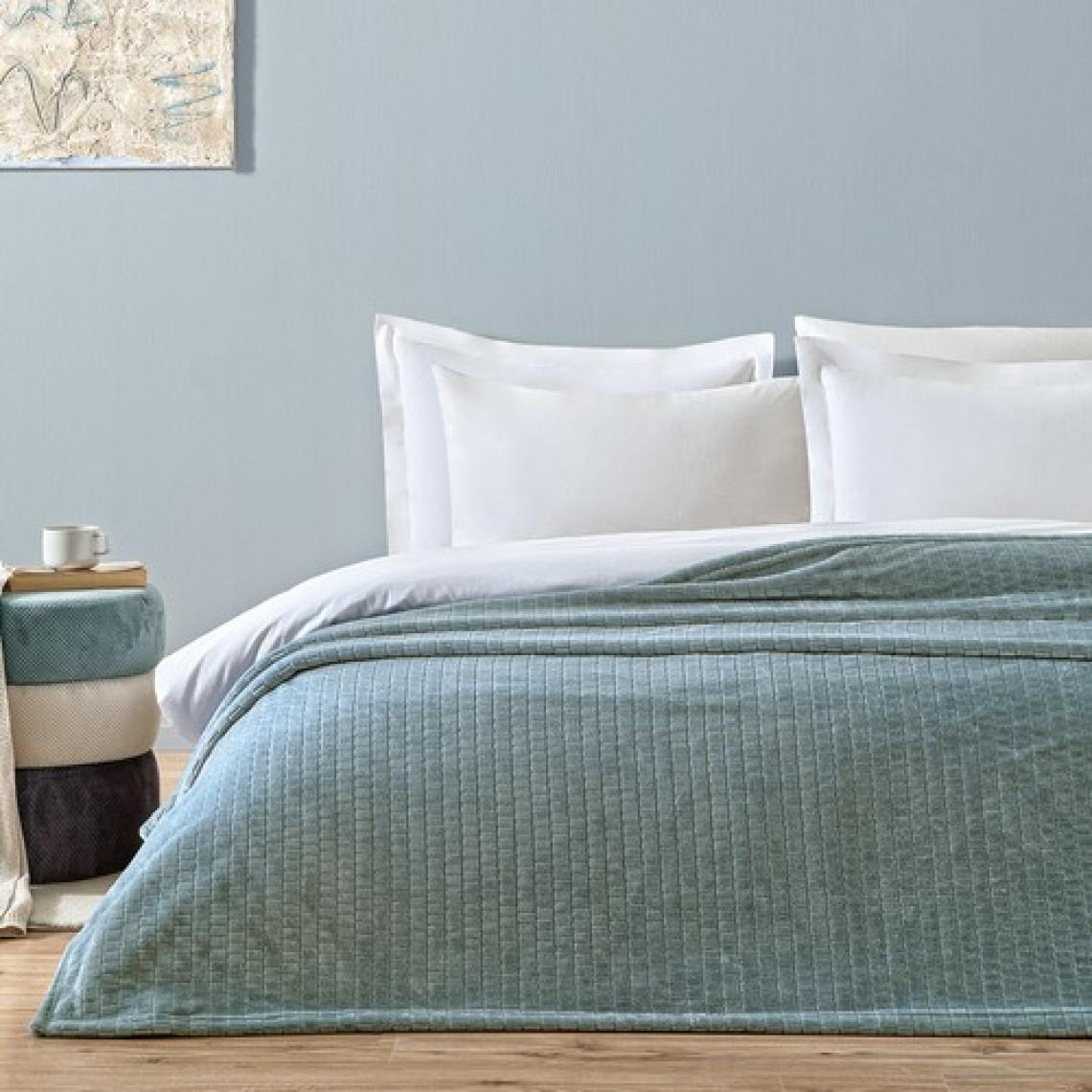 Puffy Trinity Tek Kişilik  Wellsoft Battaniye - Buz Mavisi