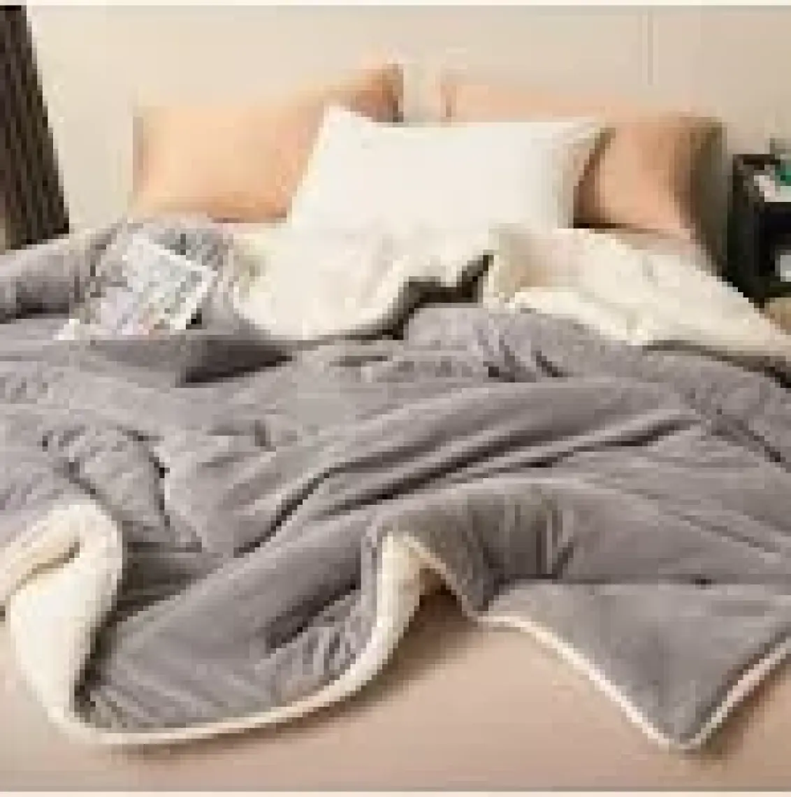 Mulberry Sherpa Polar Battaniye Çift Taraflı Çift Kişilik 220X240 cm