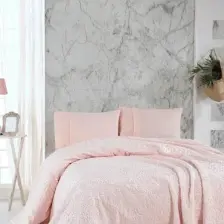 Elart Embos Battaniye Çift Kişilik Pudra 220X240CM