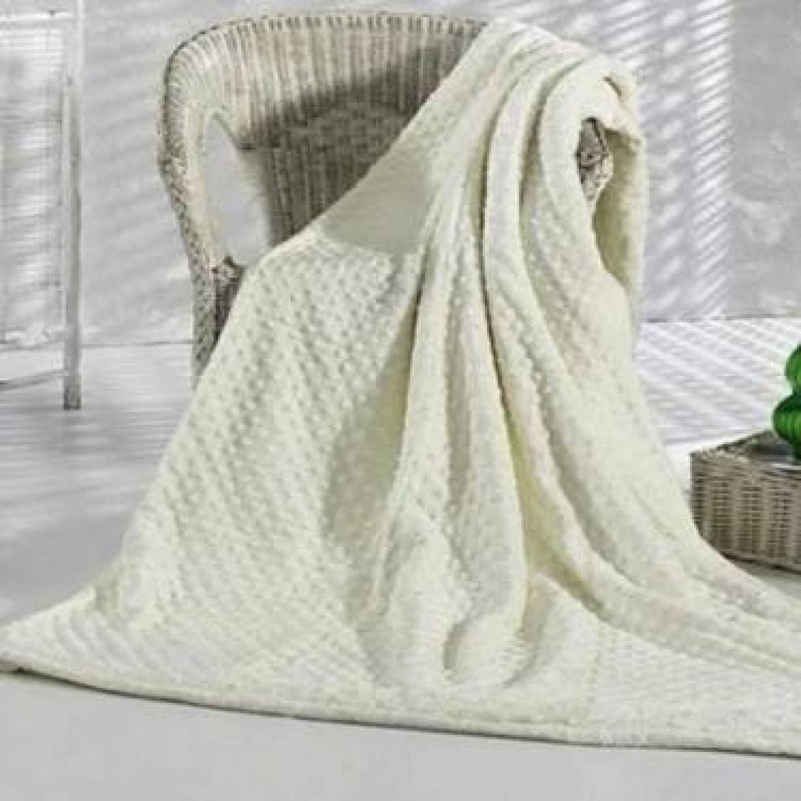Merinos Pearl Tomurcuk Battaniye Kemik Çift Kişilik