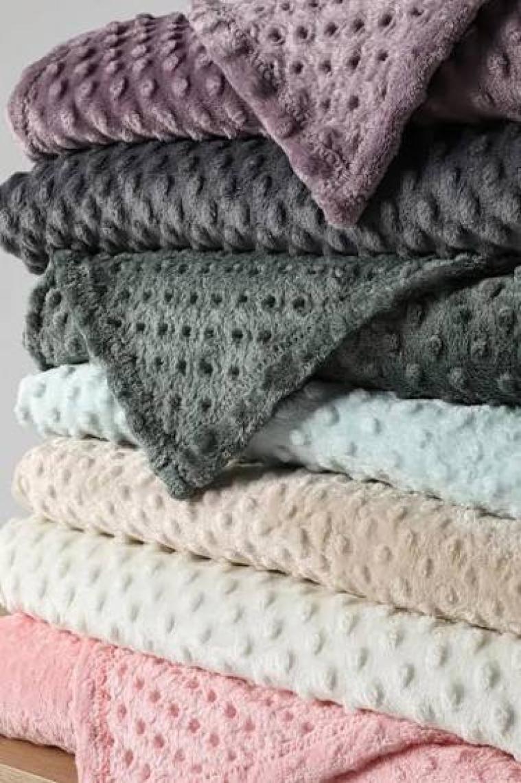 Merinos Pearl Tomurcuk Battaniye Kemik Çift Kişilik