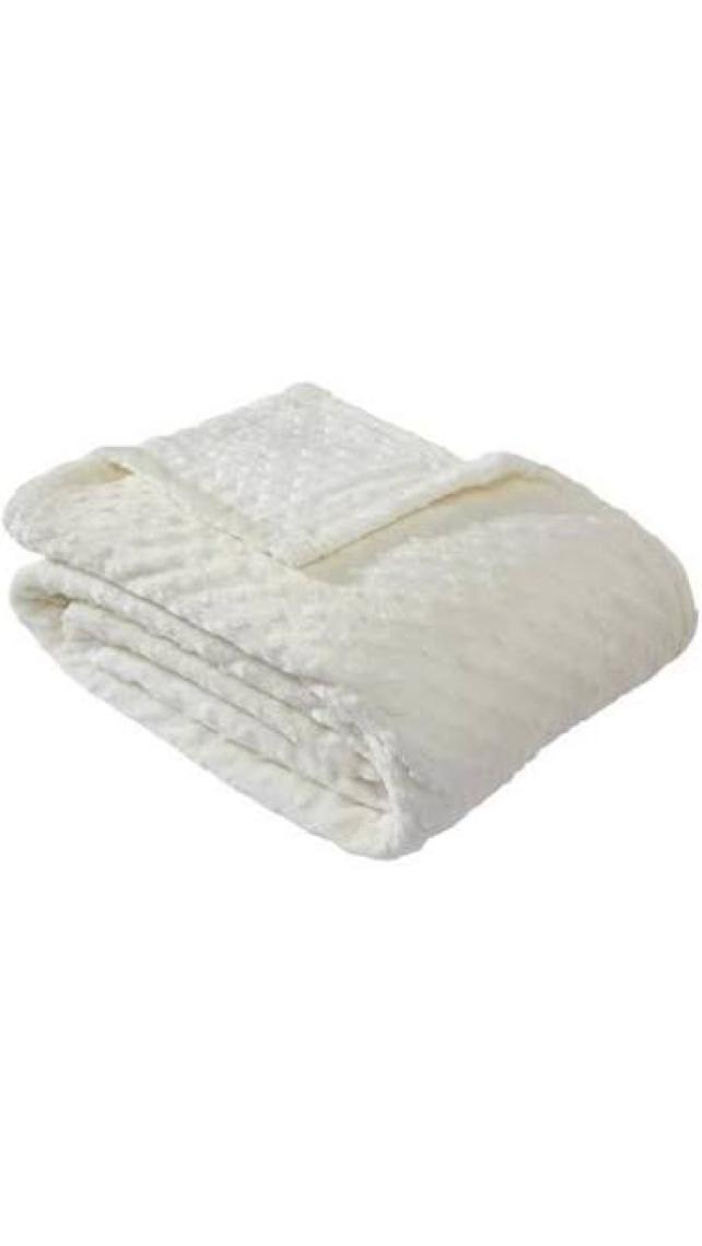 Merinos Pearl Tomurcuk Battaniye Kemik Çift Kişilik
