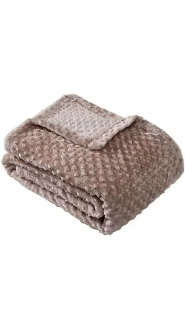 Merinos Pearl Tomurcuk Battaniye Cappuccino Tek Kişilik