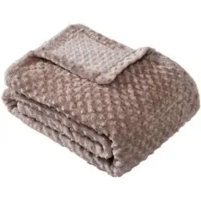 Merinos Pearl Tomurcuk Battaniye Cappuccino Tek Kişilik