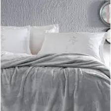 Yataş Bedding Olenna Tek Kişilik Wellsoft Battaniye - Açık Gri