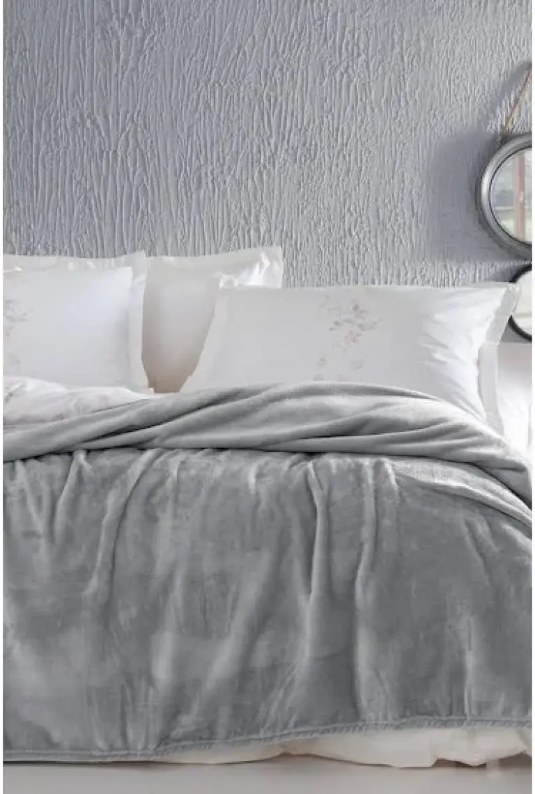 Yataş Bedding Olenna Tek Kişilik Wellsoft Battaniye - Açık Gri