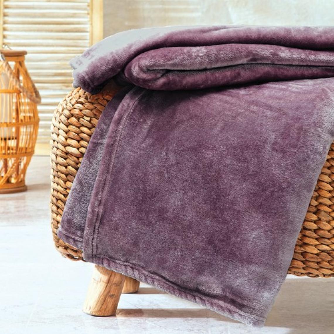 Yataş Olenna Kül Moru Welsoft Tv Battaniyesi 140x190 cm