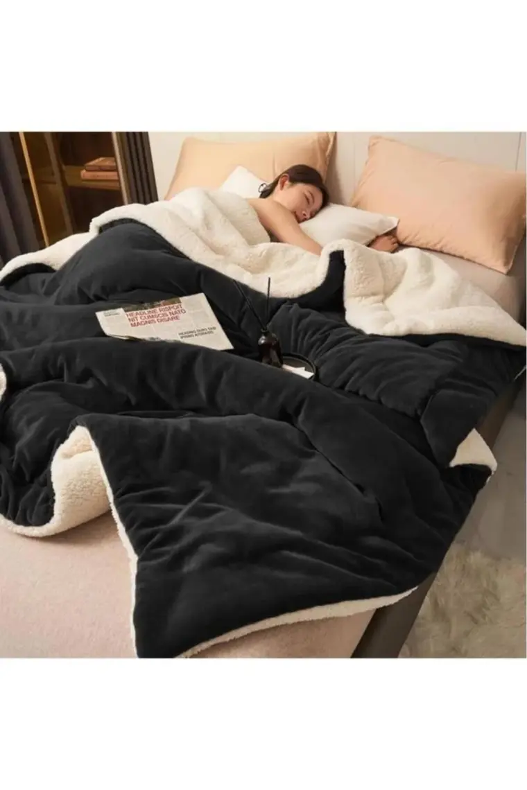 Mulberry Sherpa Polar Battaniye Çift Taraflı Çift Kişilik 220X240 cm