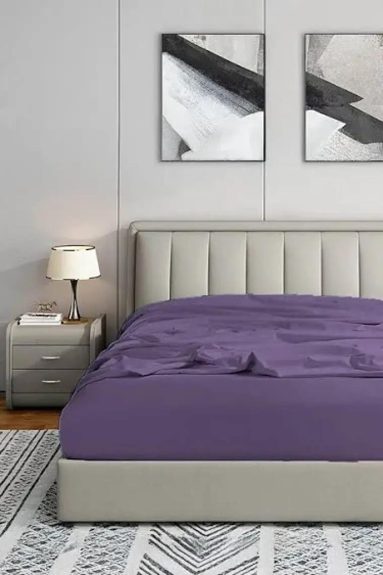 Soley | Jersey |  Pamuk Çift Kişilik 200 x 200 Lastikli Çarşaf