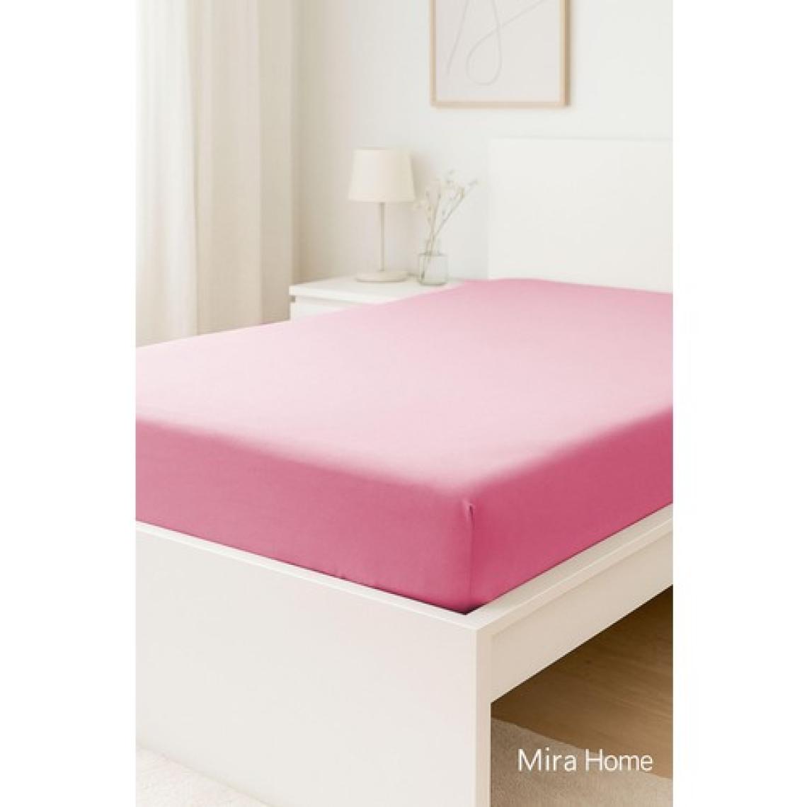 Mira Home Çift Kişilik Düz Penye  %100 Pamuklu Lastikli Çarşaf 200X200 cm Battal  Boy