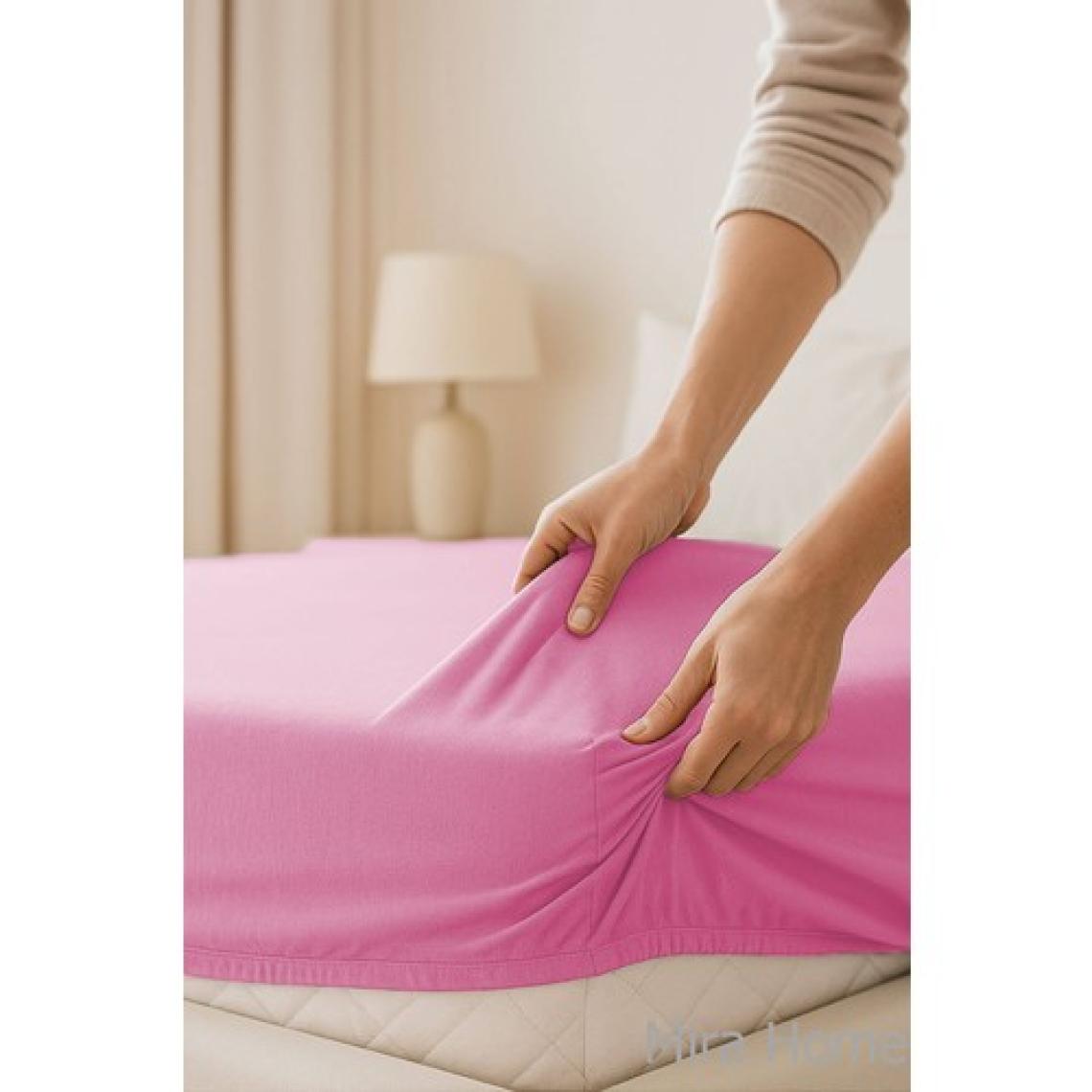 Mira Home Çift Kişilik Düz Penye  %100 Pamuklu Lastikli Çarşaf 200X200 cm Battal  Boy