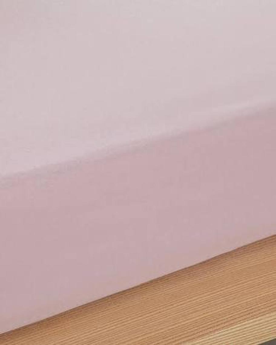 English Home Düz Pamuklu Tek Kişilik Lastikli Çarşaf 100x200 cm Toz Pembe