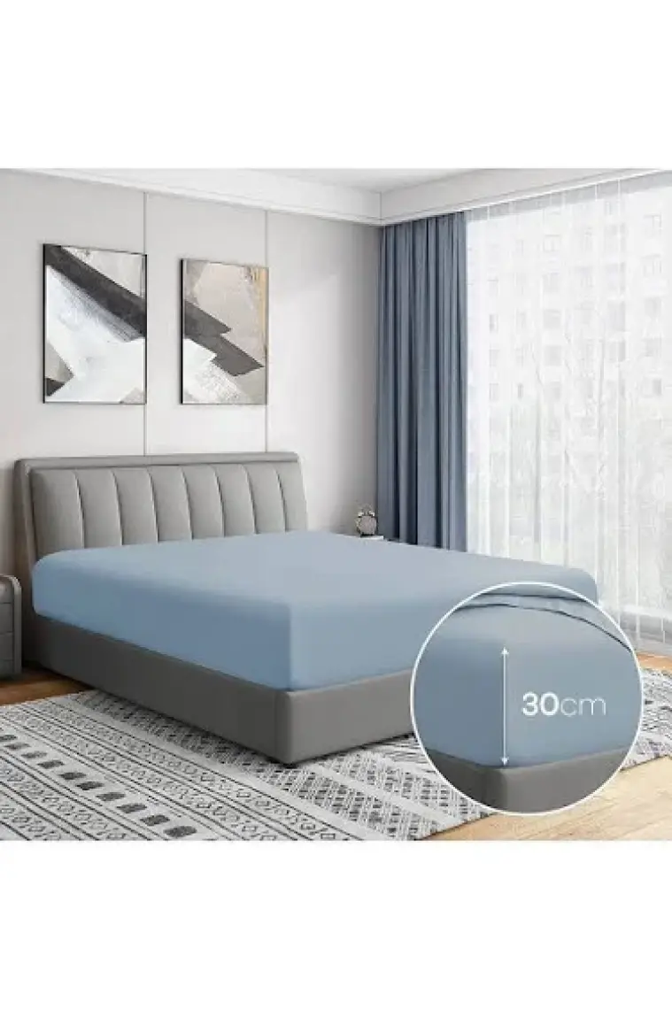 Soley | Jersey | %100 Doğal Pamuklu Çift Kişilik 200 x 200 Lastikli Çarşaf