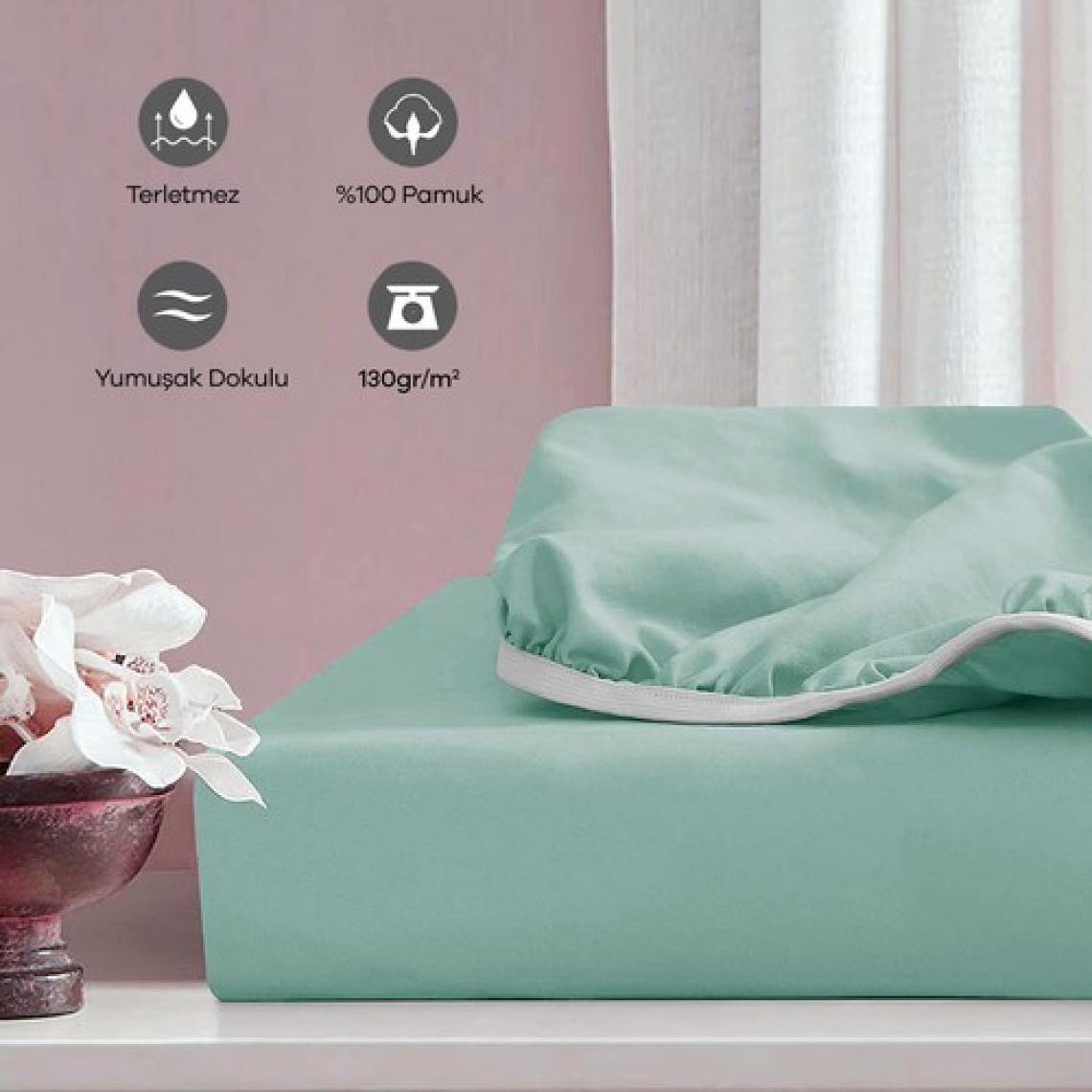Soley | Jersey |  Doğal Pamuklu Tek Kişilik 100 x 200 Lastikli Çarşaf
