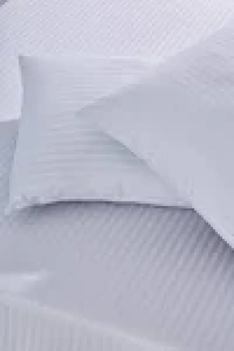 Komfort Home Açık Gri Çizgili Pamuk Saten Çift Kişilik Çarşaf Seti