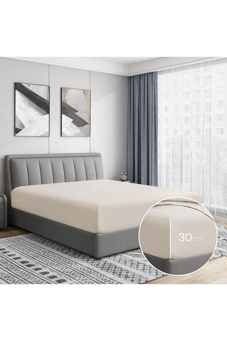 Soley | Jersey | %100 Doğal Pamuklu Çift Kişilik 160 x 200 Lastikli Çarşaf