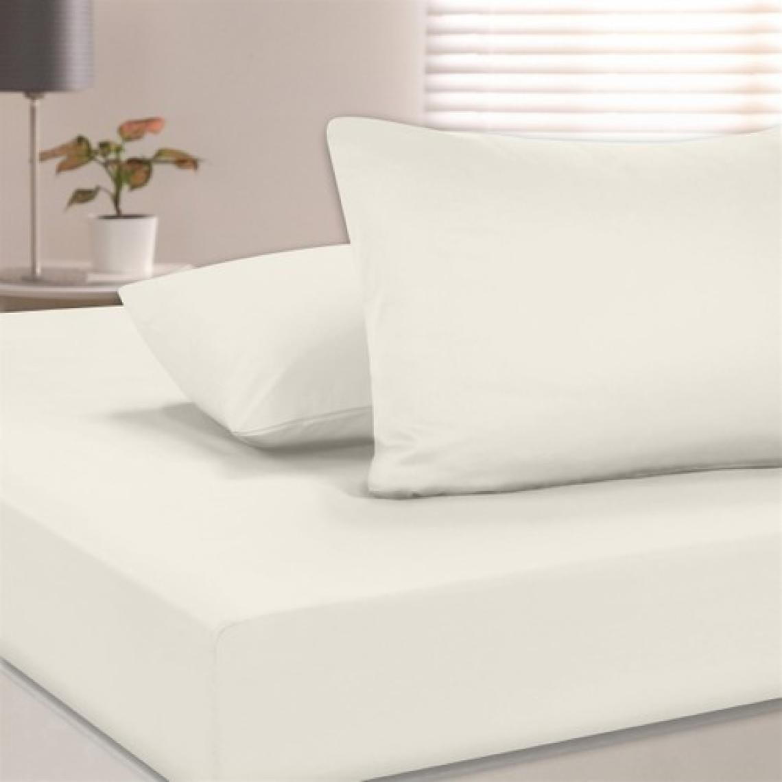 Evim Organik Pamuk Akfil Düz Çarşaf Seti Çift Kişilik 240X260 cm Kırık Beyaz