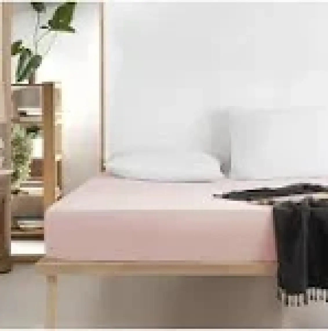 Evidea Soft Tek Kişilik Lastikli Çarşaf - Pudra - 120X200 cm