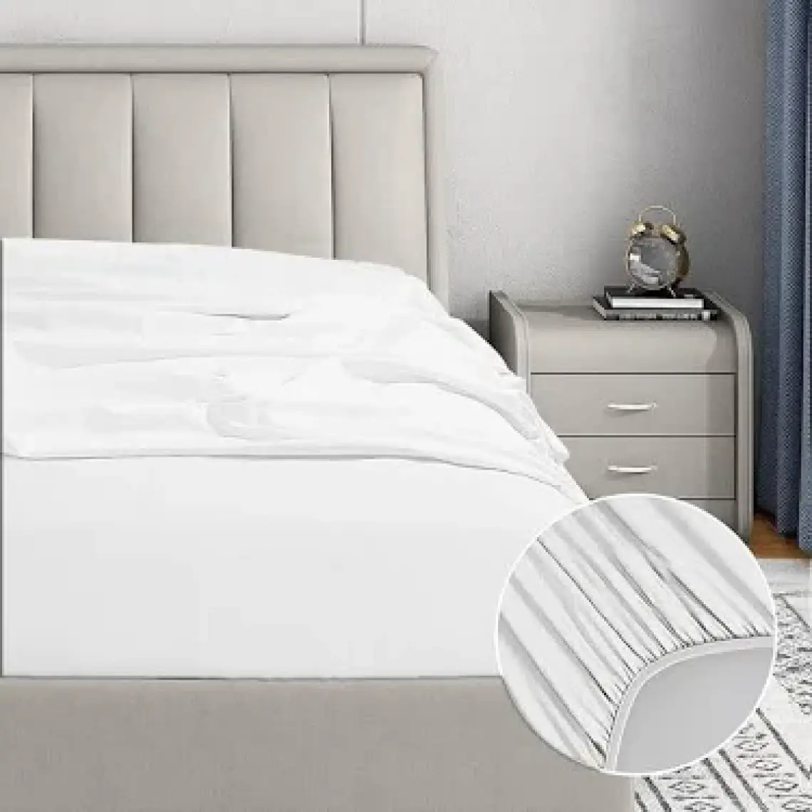 Soley | Jersey |  Doğal Pamuklu Tek Kişilik 100 x 200 Lastikli Çarşaf