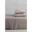 Berolige Chambray 100% Pamuklu Yıkamalı Iplik Boya Lastikli Çarşaf Kahverengi 160x200