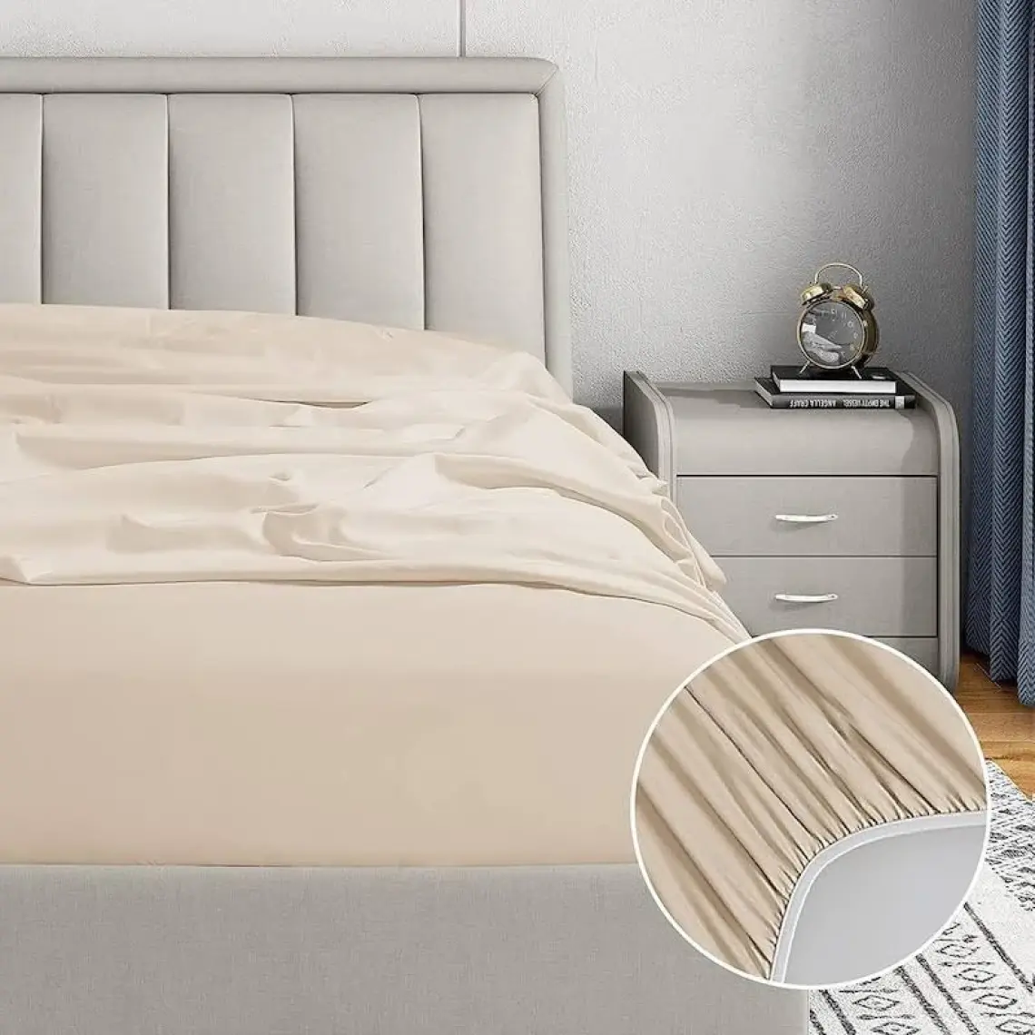 Soley | Jersey | %100 Doğal Pamuklu Çift Kişilik 160 x 200 Lastikli Çarşaf
