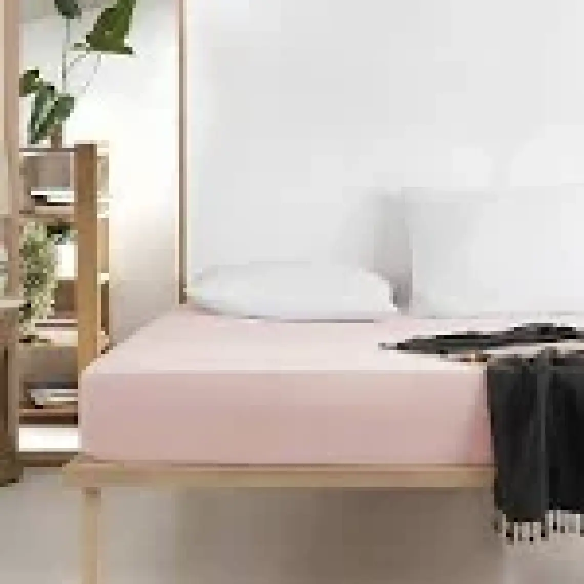 Evidea Soft King Size Lastikli Çarşaf - Pudra - 180X200 cm