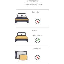 Varol İkaros Serisi King Size (Battal Boy) Otel Çarşafı 280x280 57 Tel