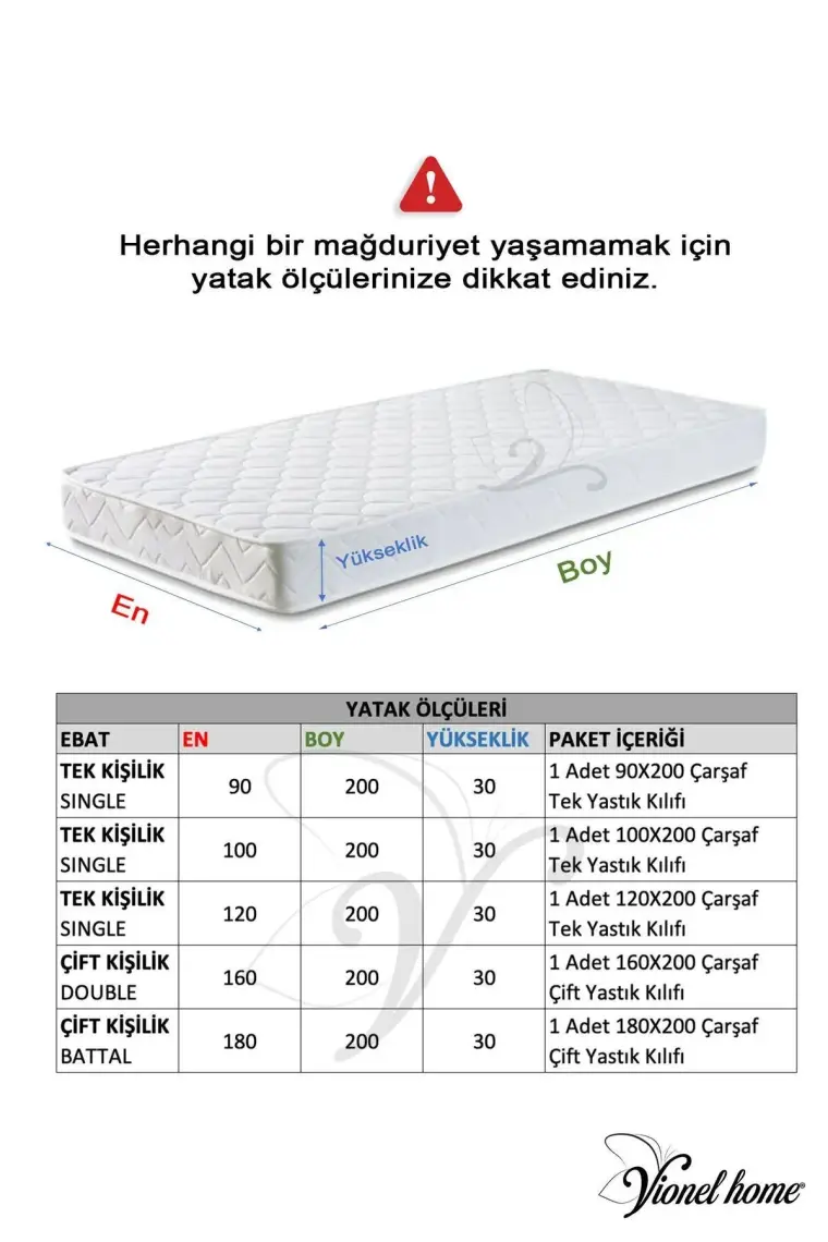 Vionel Home Gri Pamuklu Ranforce Tek Kişilik Lastikli Çarşaf + 1 Yastık Kılıfı 100 x 200