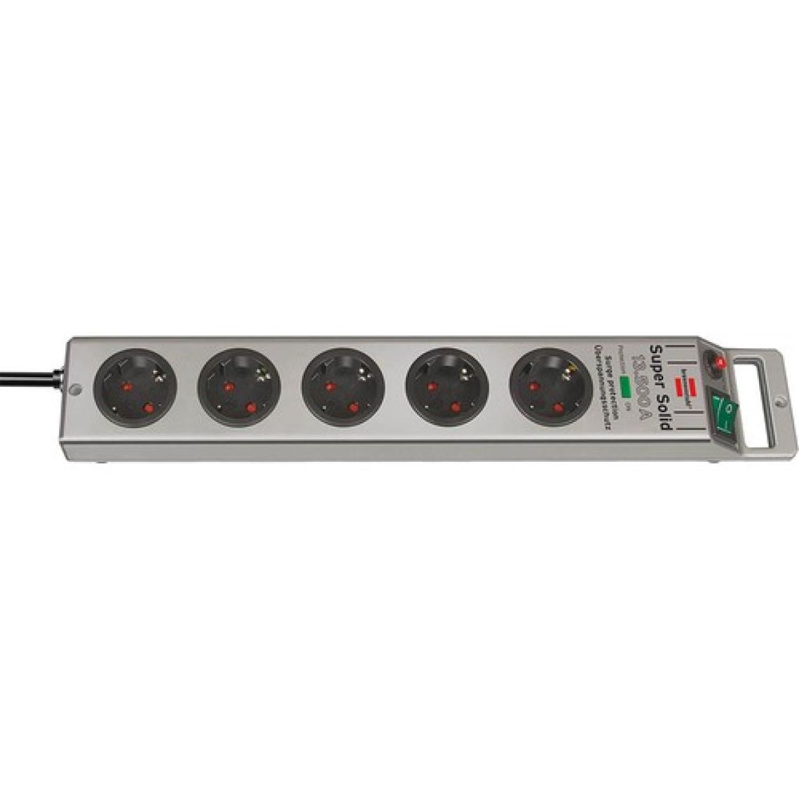 Brennenstuhl Super-Solid surge protection 13.500 A 5Li Priz Gümüş