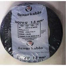 Öznur 1,5 Mm Nya Kablo Tek Damar Siyah 100 Metre