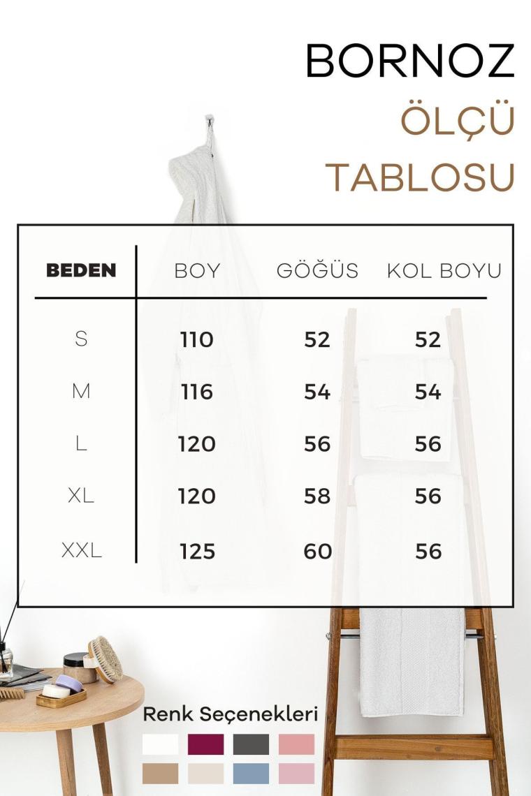 | Mayda | Ekstra Yumuşak %100 Pamuk Saç Bonesi & Kadın Bornoz Seti