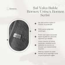 Daıly Desenli Şal Yaka Bukle Bornoz
