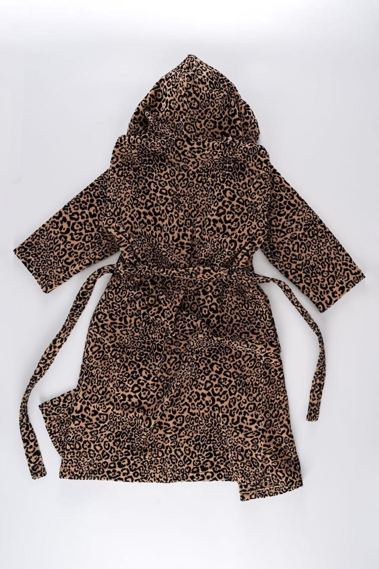 | Panthera | %100 Pamuk Leopar Desenli Kadife Bornoz