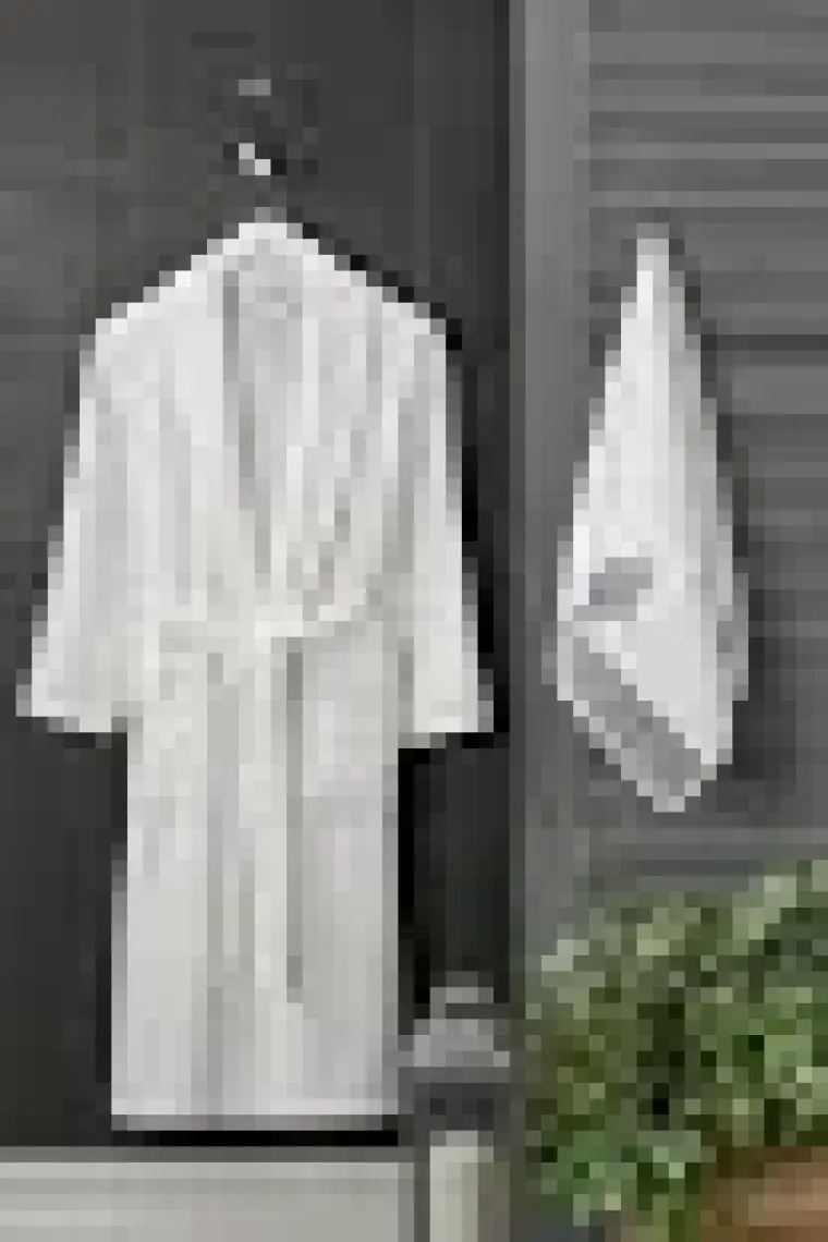 Mira Home Erkek Havlulu Banyo Bornoz Takımı 100 Pamuklu Bornoz