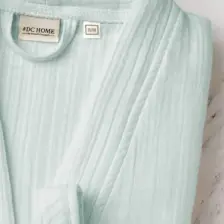 Pudra Unisex Kimono Müslin Bornoz - %100 Pamuklu & Yumuşak Bornoz